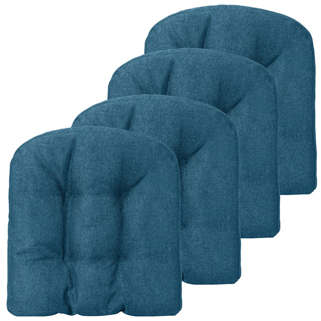 4 Pcs Patio Dining Chair Cushions U-Shaped Chair Pads Non-Slip Bottom